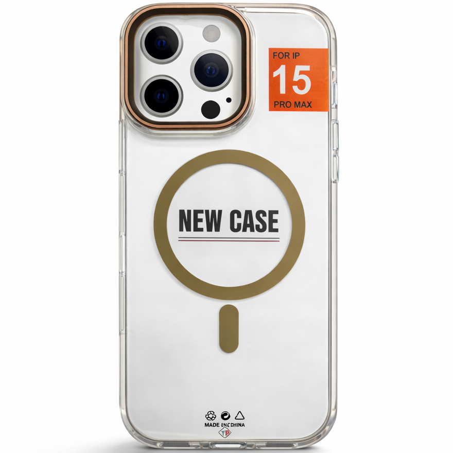 MagClear Case for iPhone 15 Pro Max - Gold