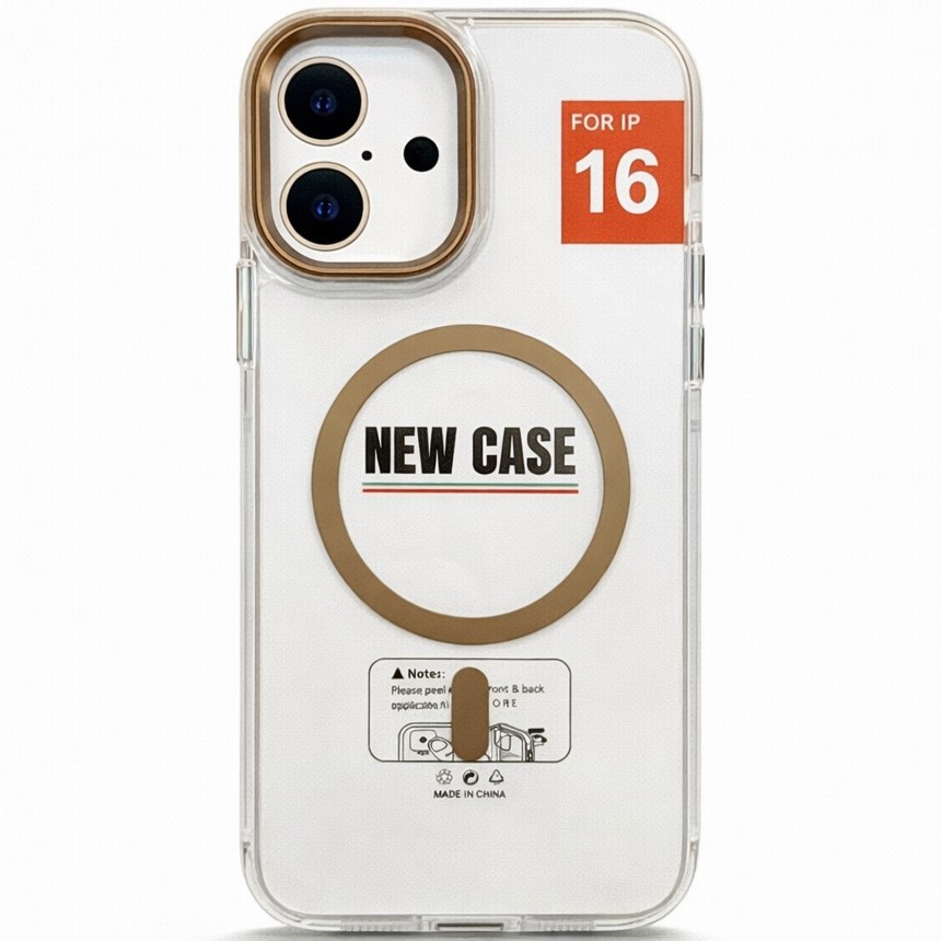 MagClear Case for iPhone 16 - Gold