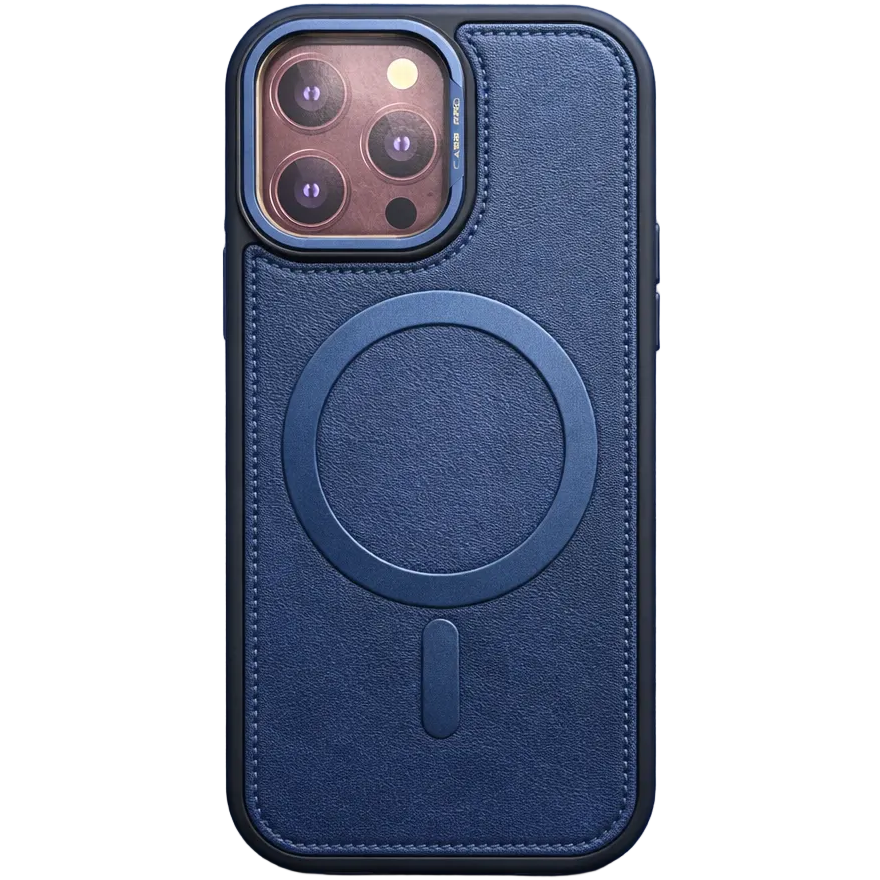 Phantom leather magsafe iphone 16 pro max blue case