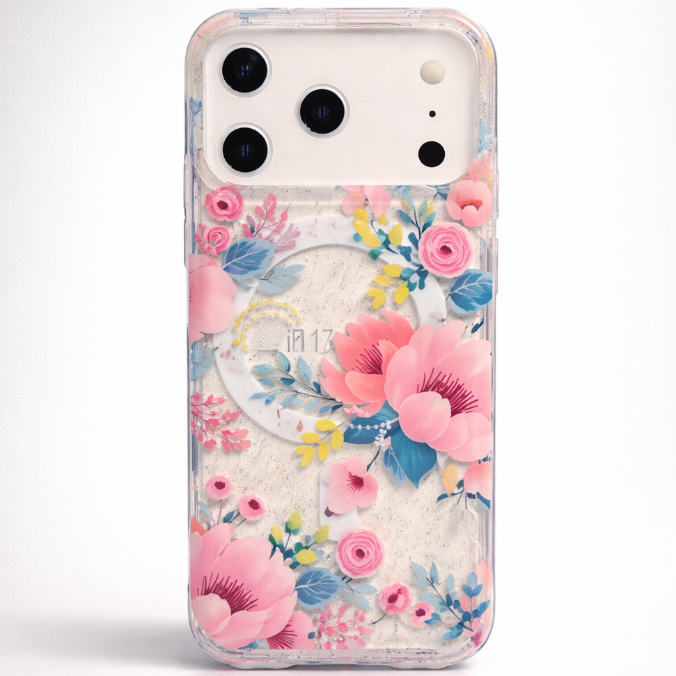 Gardenia Mag iPhone 17 Pro Case Pink Floral