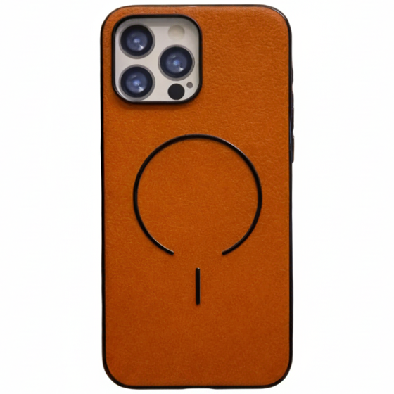 MagElite Leather Case for iPhone 16 Pro Max - Orange