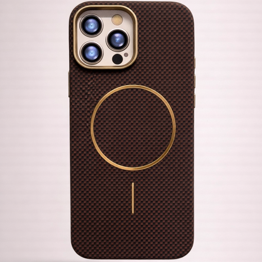 MagCarbon Case for iPhone 15 Pro - Brown