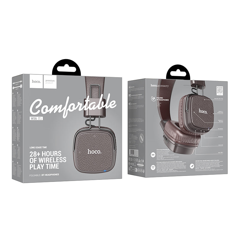 W56 Earl BT headphones brown