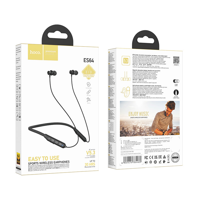 ES64 Easy Sound sports BT earphones-Black