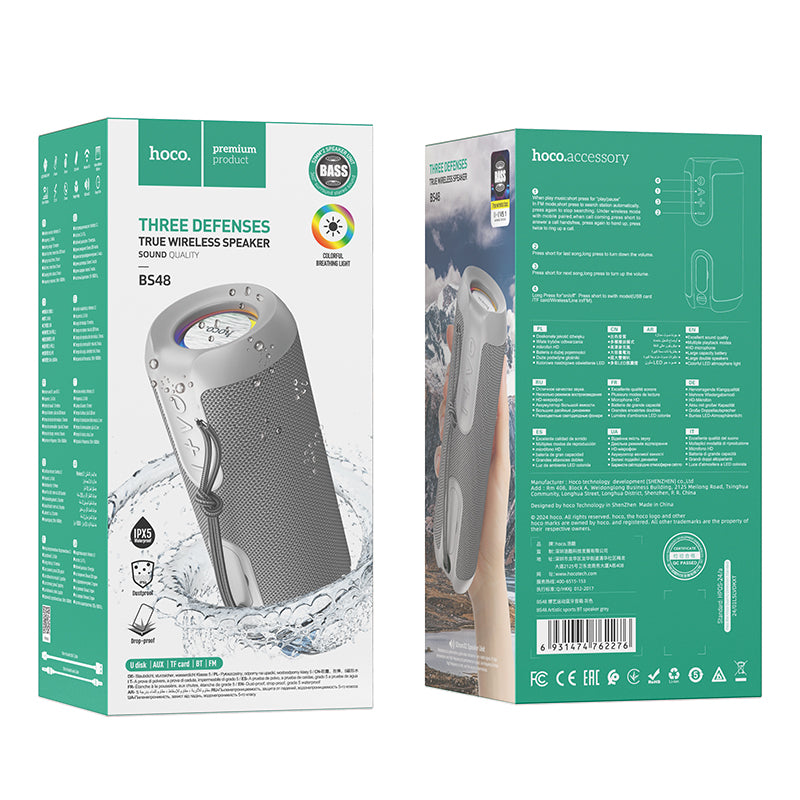 HOCO BS48 Artistic sports BT speaker grey