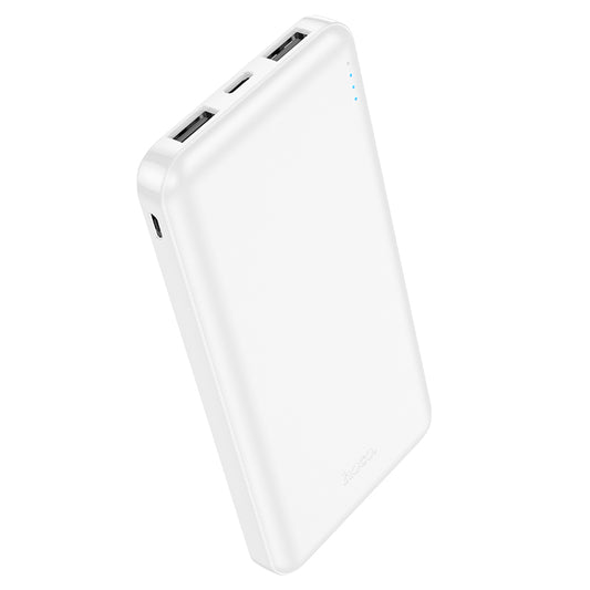 Hoco J100 10000mAh Ultra-Thin Power Bank - White