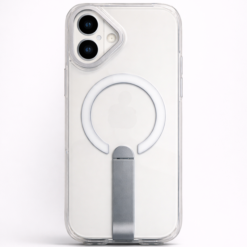 Focus KickStand Case for iPhone 16 - White