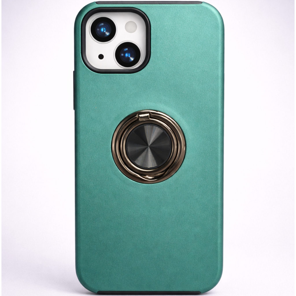 Strong Magnetic Ring Iphone 15 Green Case