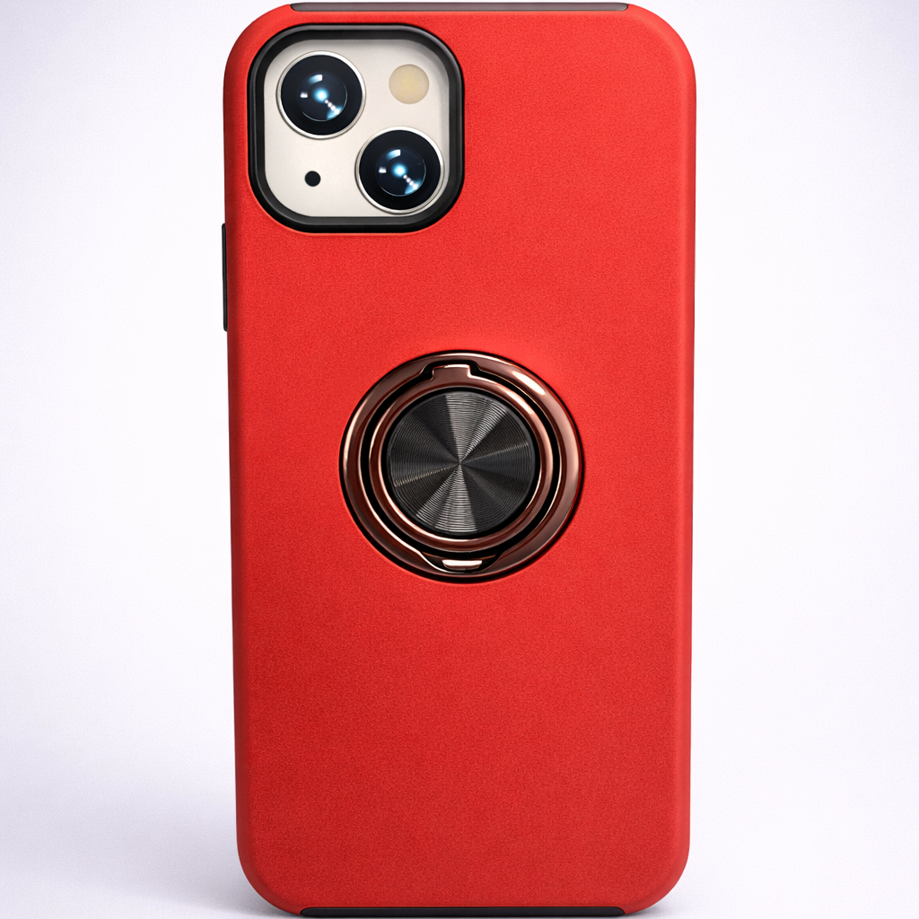 Strong Magnetic Ring Iphone 15 Red Case