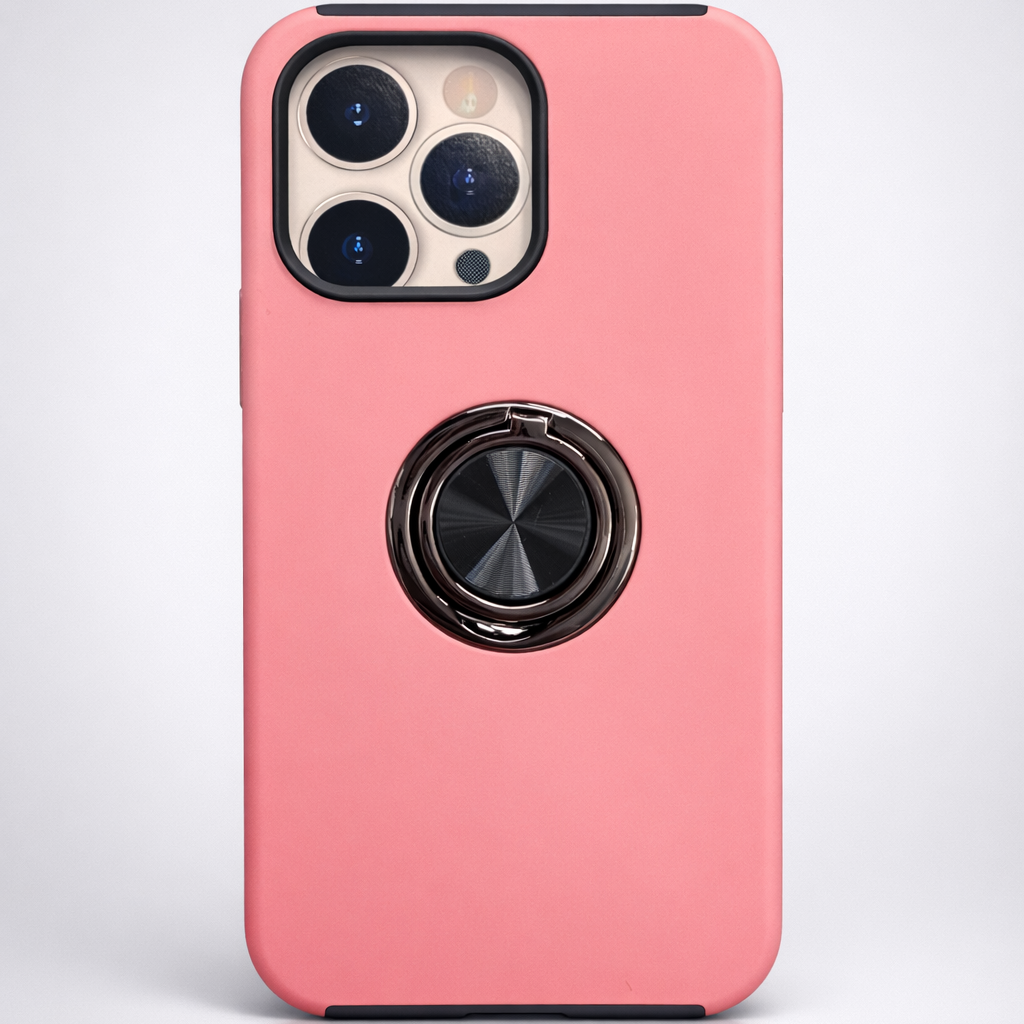 Strong Magnetic Ring Iphone 15 pro Pink Case