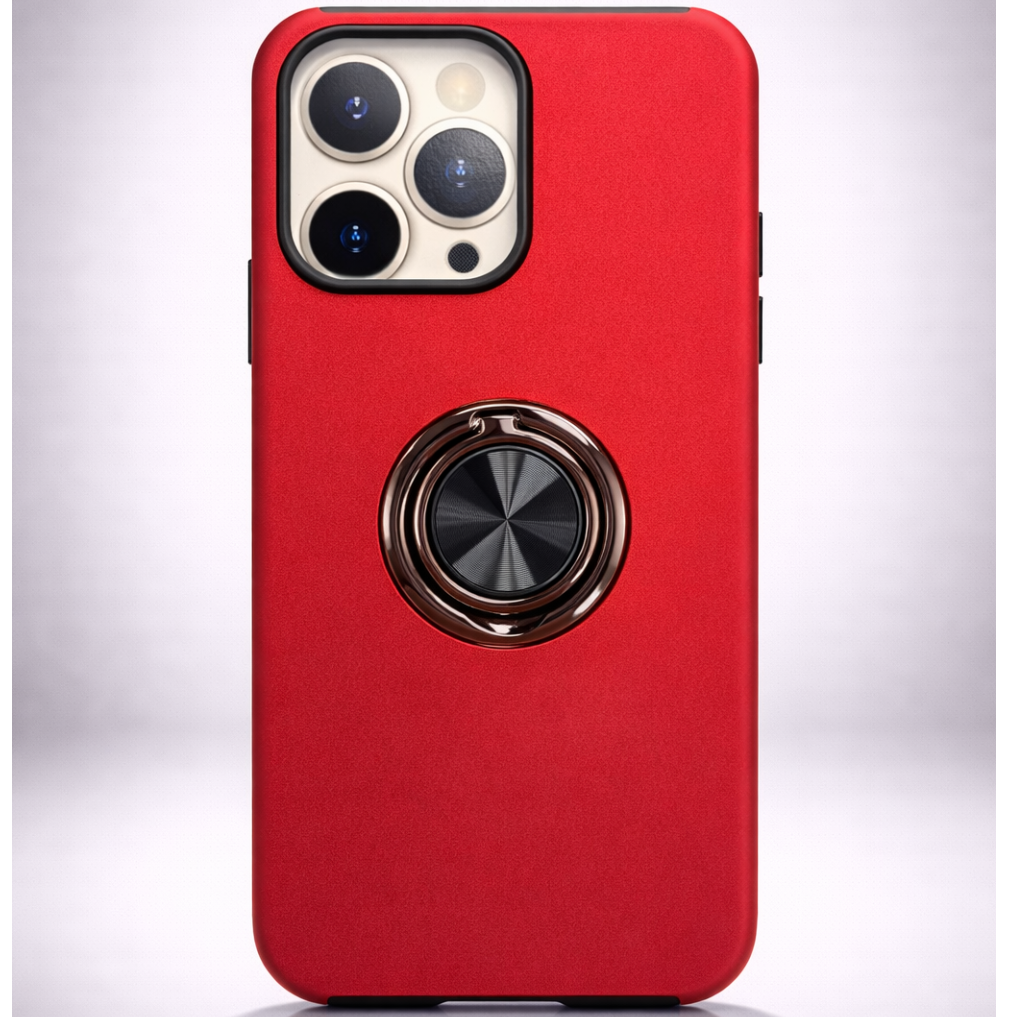Strong Magnetic Ring Iphone 16 pro Red Case
