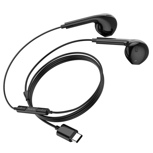 HOCO M101 Crystal joy Type-C wire-controlled digital earphones with microphone Black