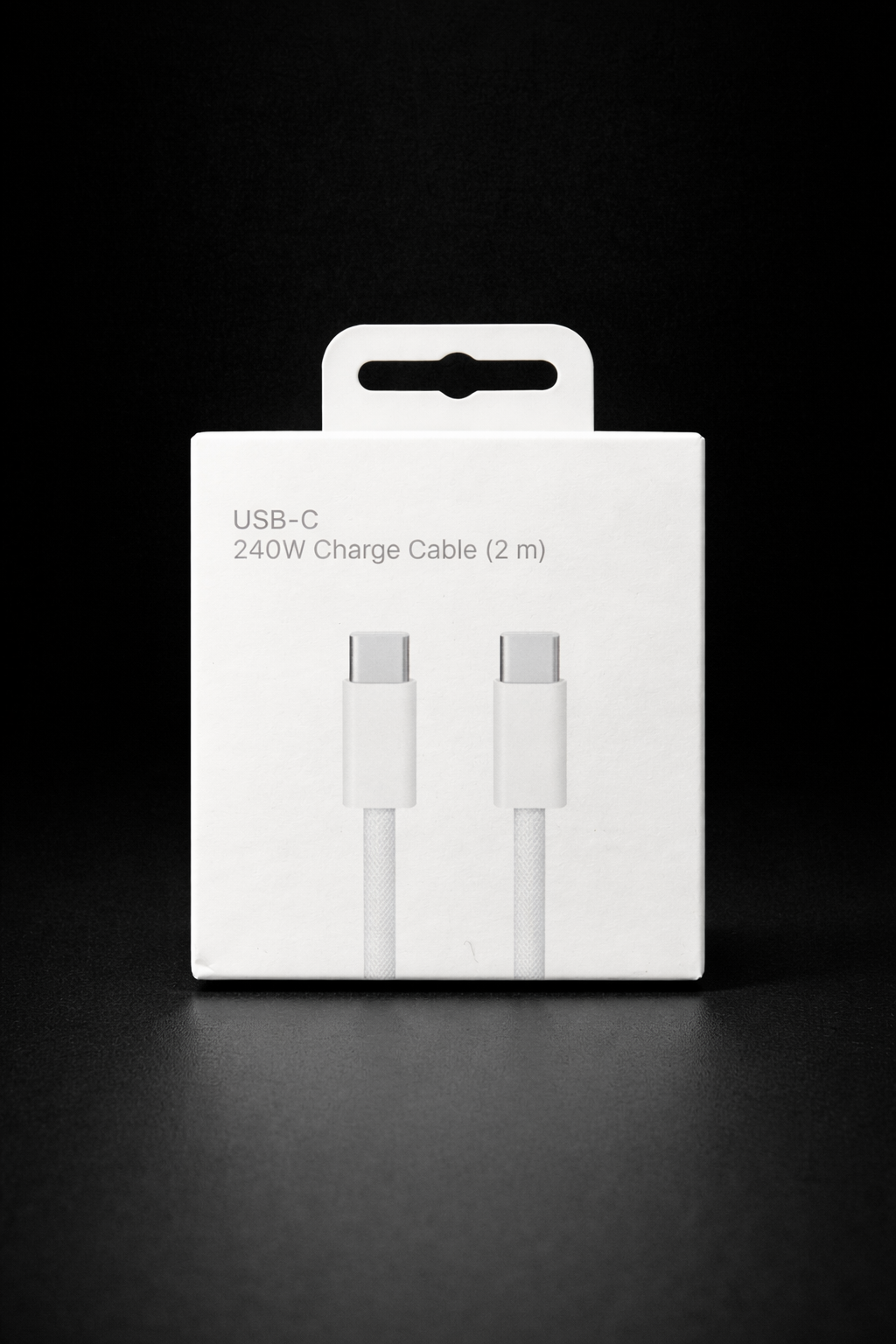 240W Type-C to Type-C 2M Cable iP No Logo Box White