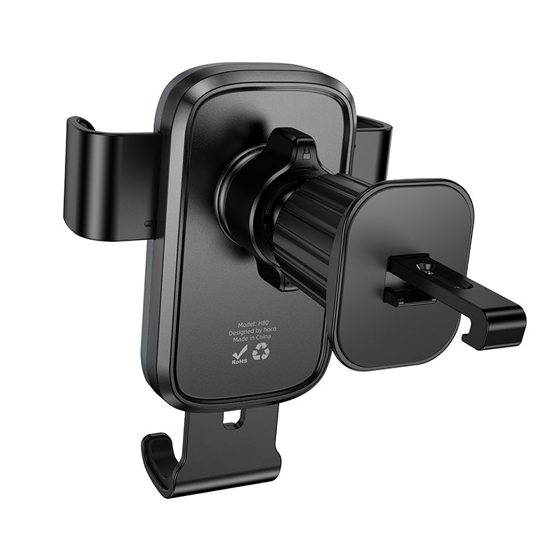 HOCO H80 Vista gravity car holder(air outlet) black metal grey