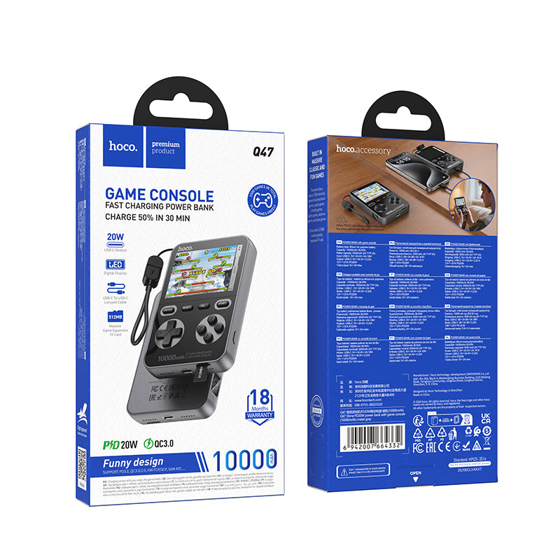 Hoco Q47 10000mAh Game Console Power Bank - Silver