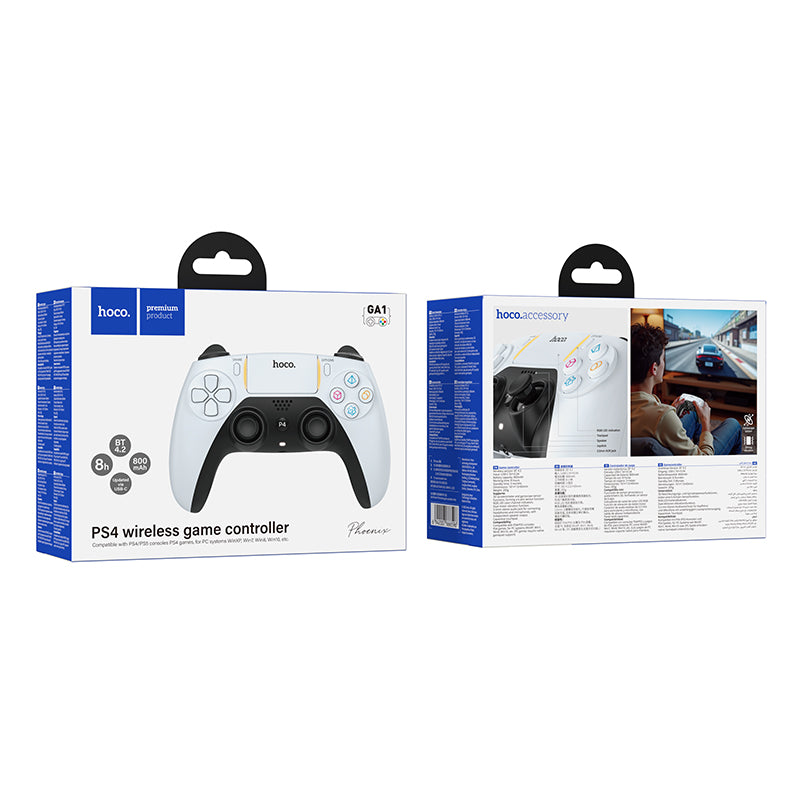 HOCO GA1 PS4/PS5 Wireless Game Controller White