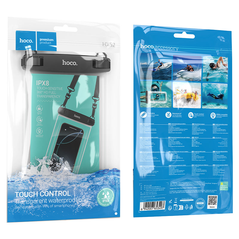 HOCO HX52 Transparent mobile phone waterproof bag transparent