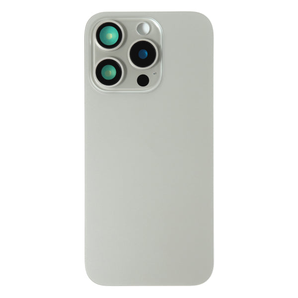 Back Glass iPhone 15 Pro with Magnet and Steel Plate only - Natural Titanium