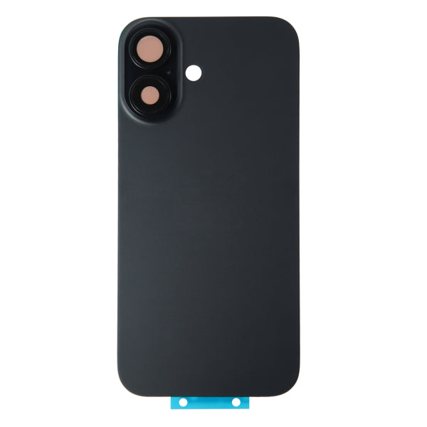 Back Glass iPhone 16 Plus with Magnet and Steel Plate only - Black