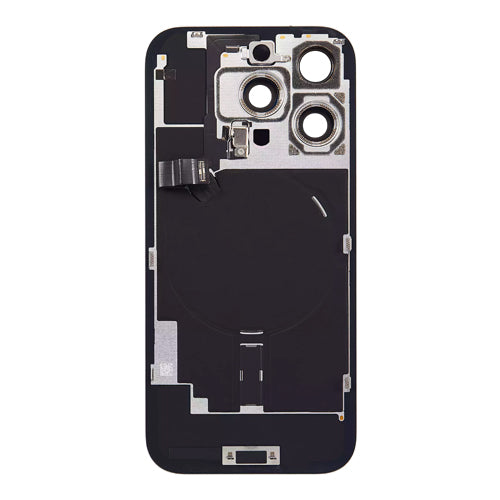 Back Glass iPhone 16 Pro With Flash, Mag Steel Plate, and NFC Flex Pre-installed - Natural Titanium