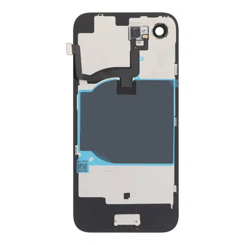 Back Glass iPhone 16E With Flash, Mag Steel Plate, and NFC Flex Pre-installed - Black