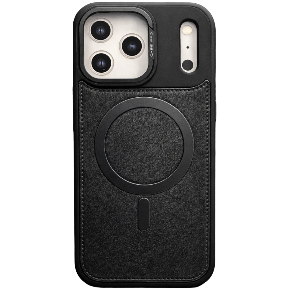 Phantom leather magsafe iphone 17 pro black case
