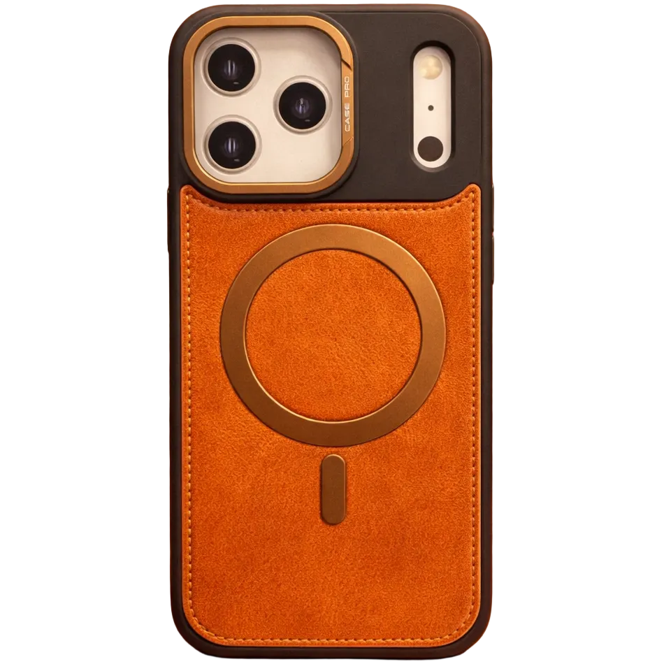 Phantom leather magsafe iphone 17 pro light brown case