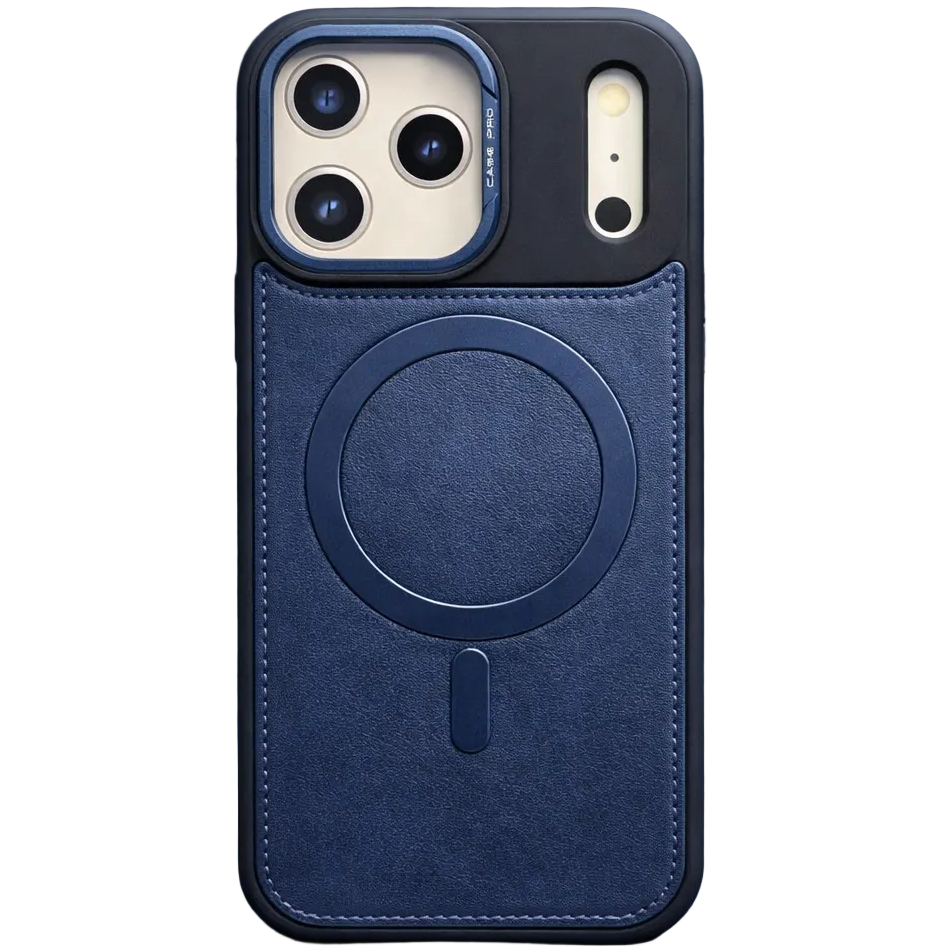 Phantom leather magsafe iphone 17 pro blue case