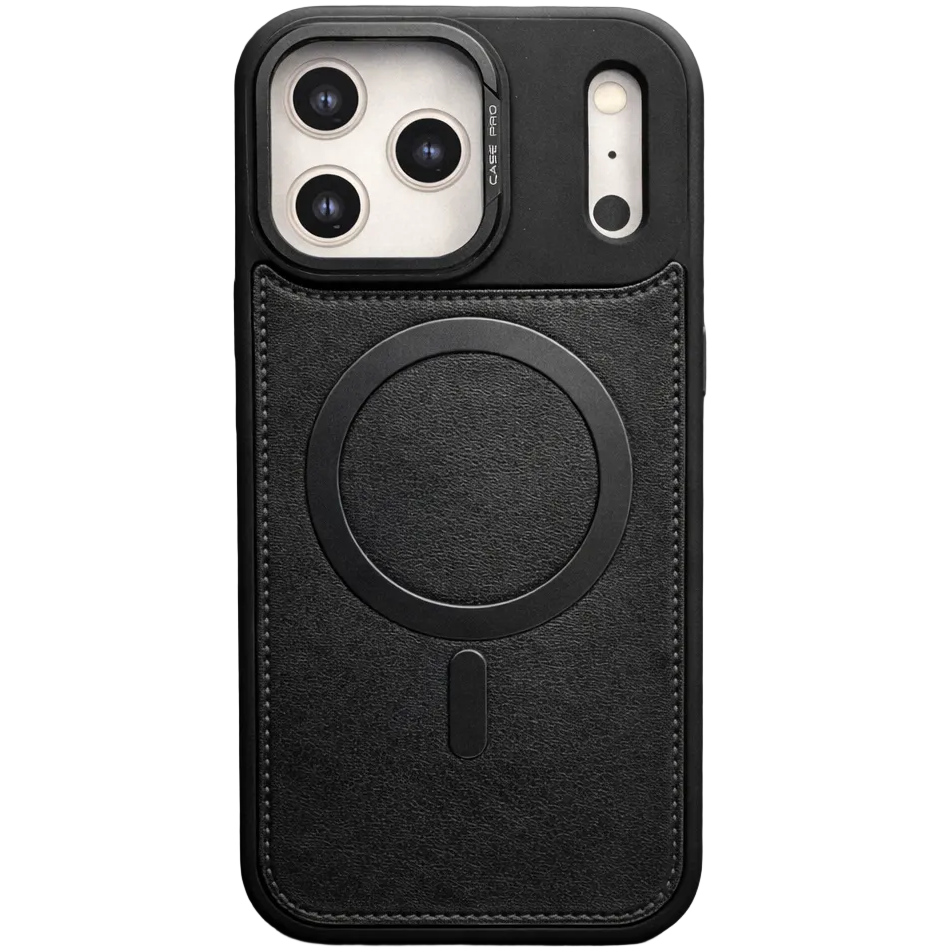 Phantom leather magsafe iphone 17 pro max black case