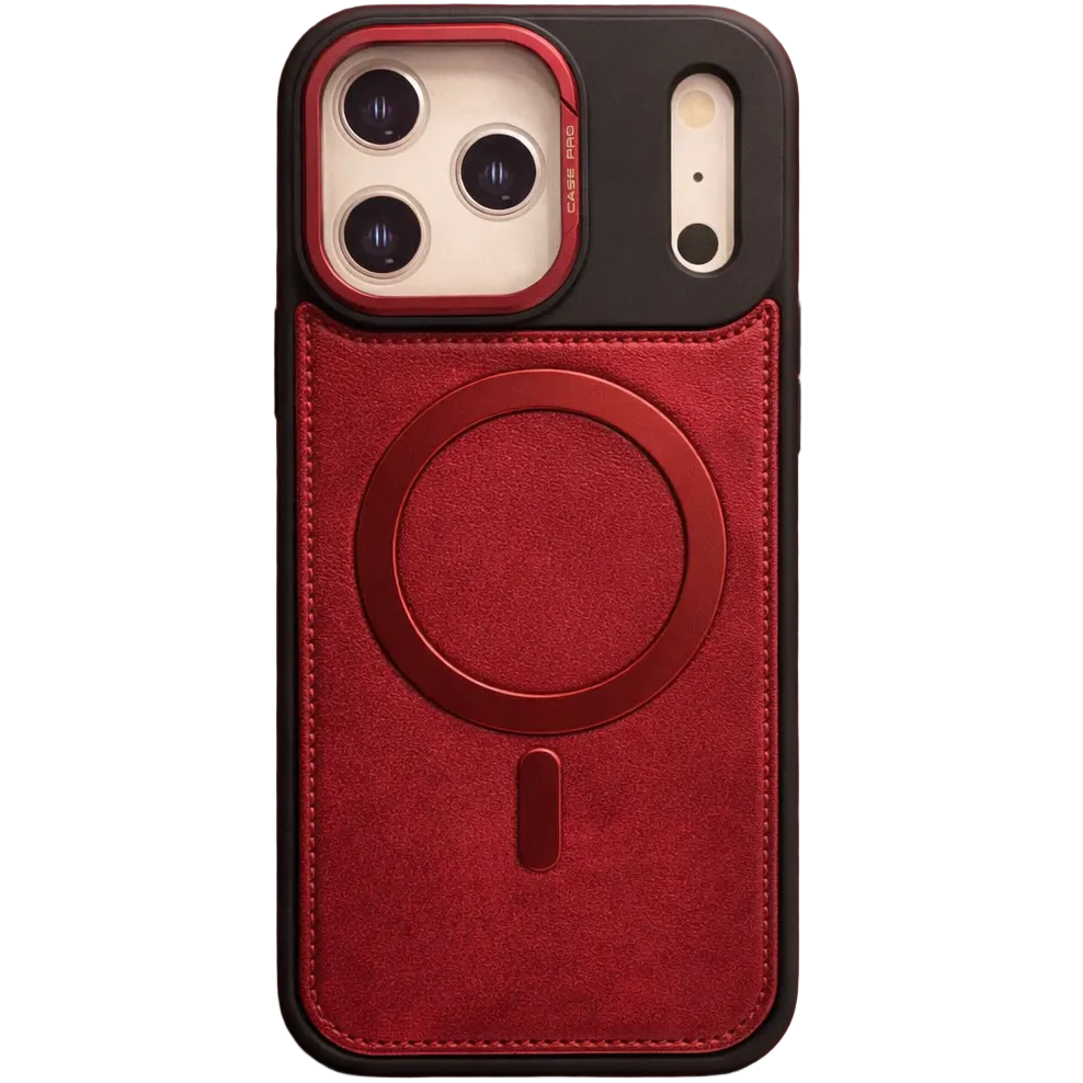 Phantom leather magsafe iphone 17 pro max red case