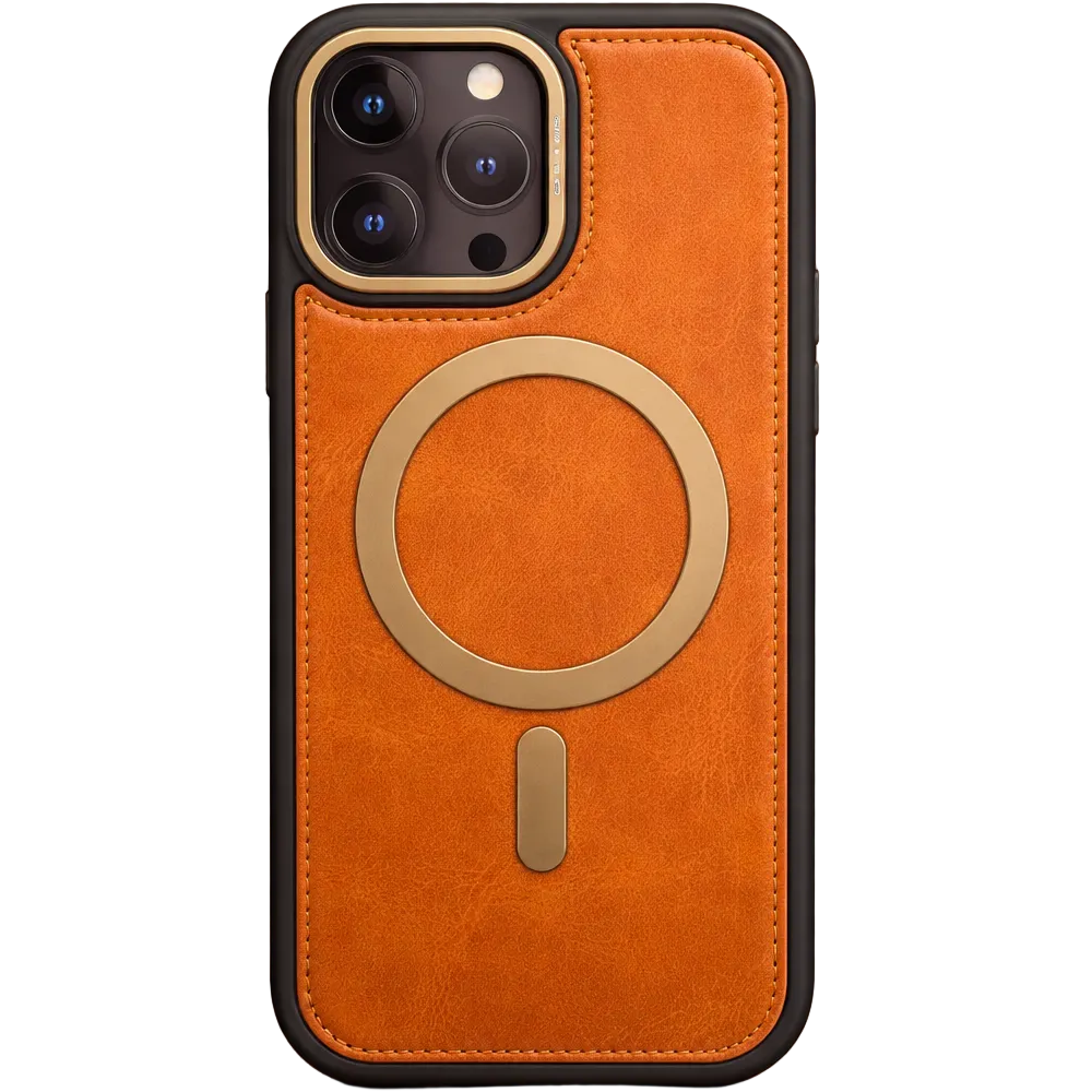 Phantom leather magsafe iphone 16 pro brown case