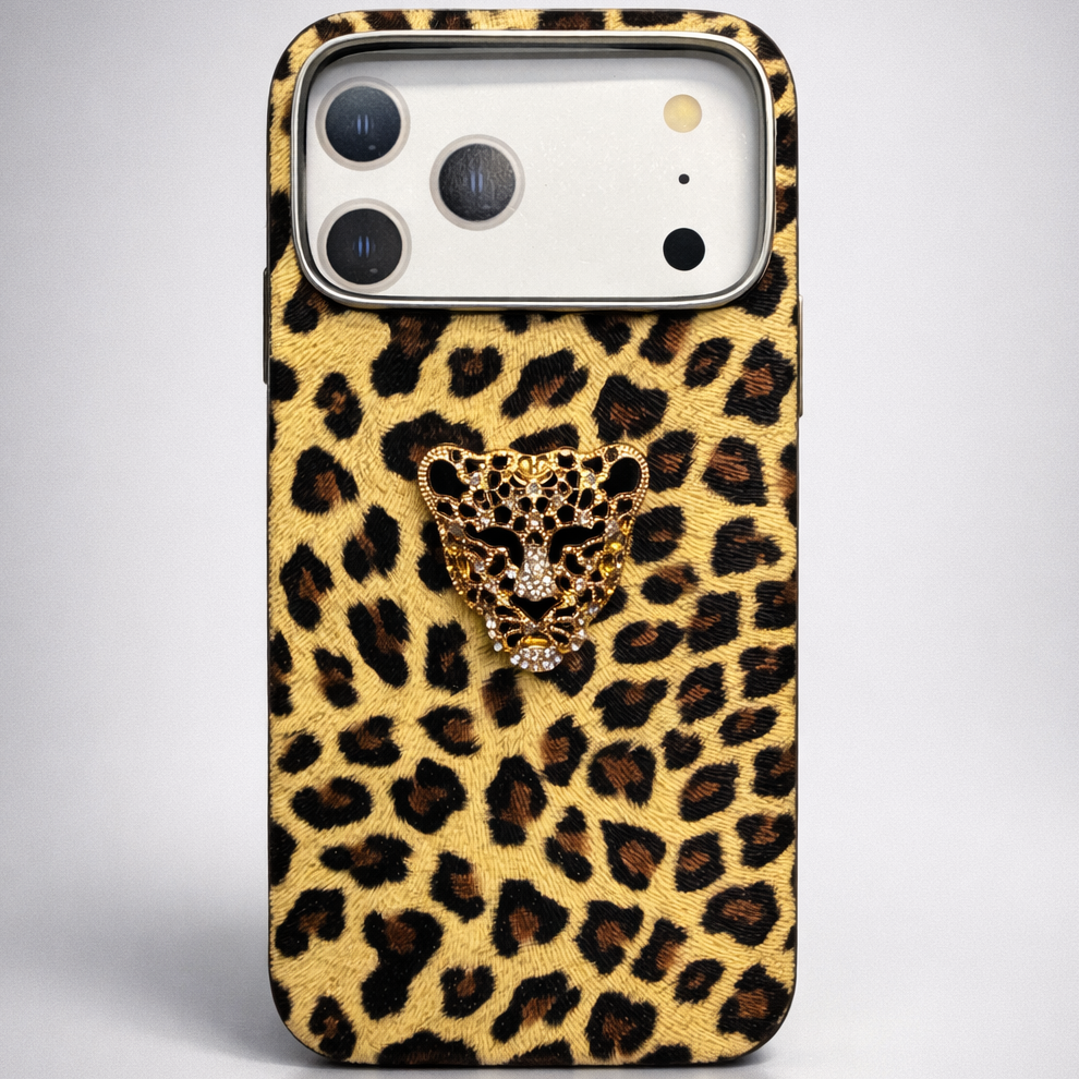 Luxe Panther Case iPhone 17 Pro Max - Golden Leopard