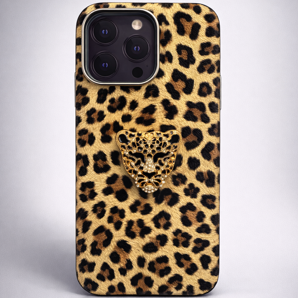 Luxe Panther Case iPhone 16 Pro Max - Honey Leopard