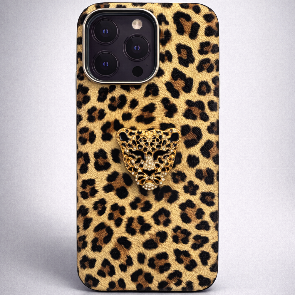 Luxe Panther Case iPhone 16 Pro - Honey Leopard