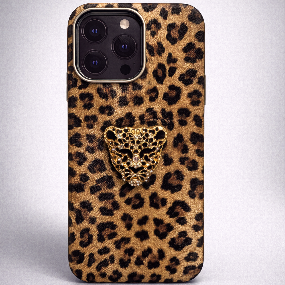 Luxe Panther Case iPhone 16 Pro - Spotted Tan