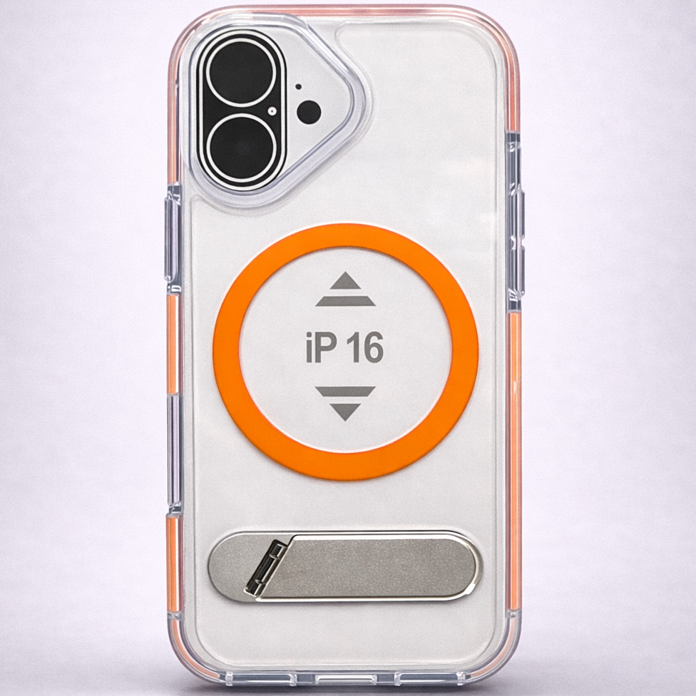 ClearKick iPhone 16 Case Orange