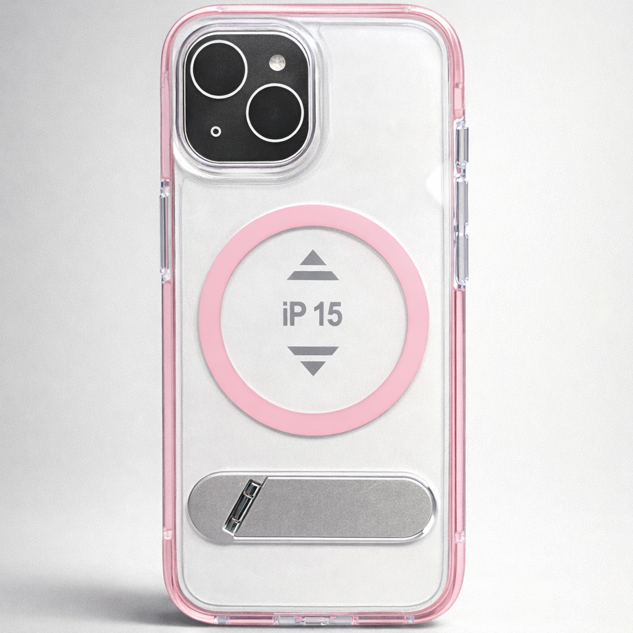 ClearKick iPhone 15 Case Pink