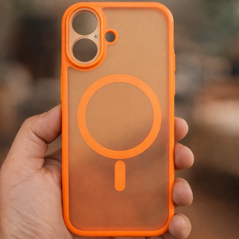 Super Strong Frosted Mag Orange iPhone 16 Case