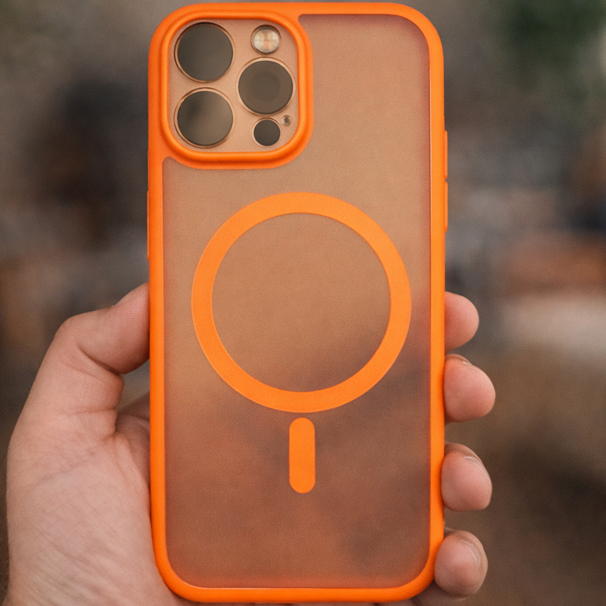 Super Strong Frosted Mag Orange iPhone 16 Pro Case