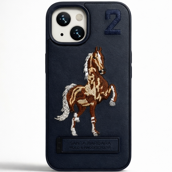 Stallion Leather Case iPhone 15 - Blue