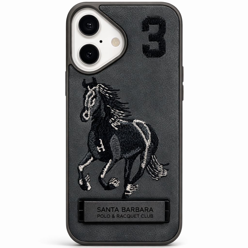 Stallion Leather Case iPhone 16 - Grey