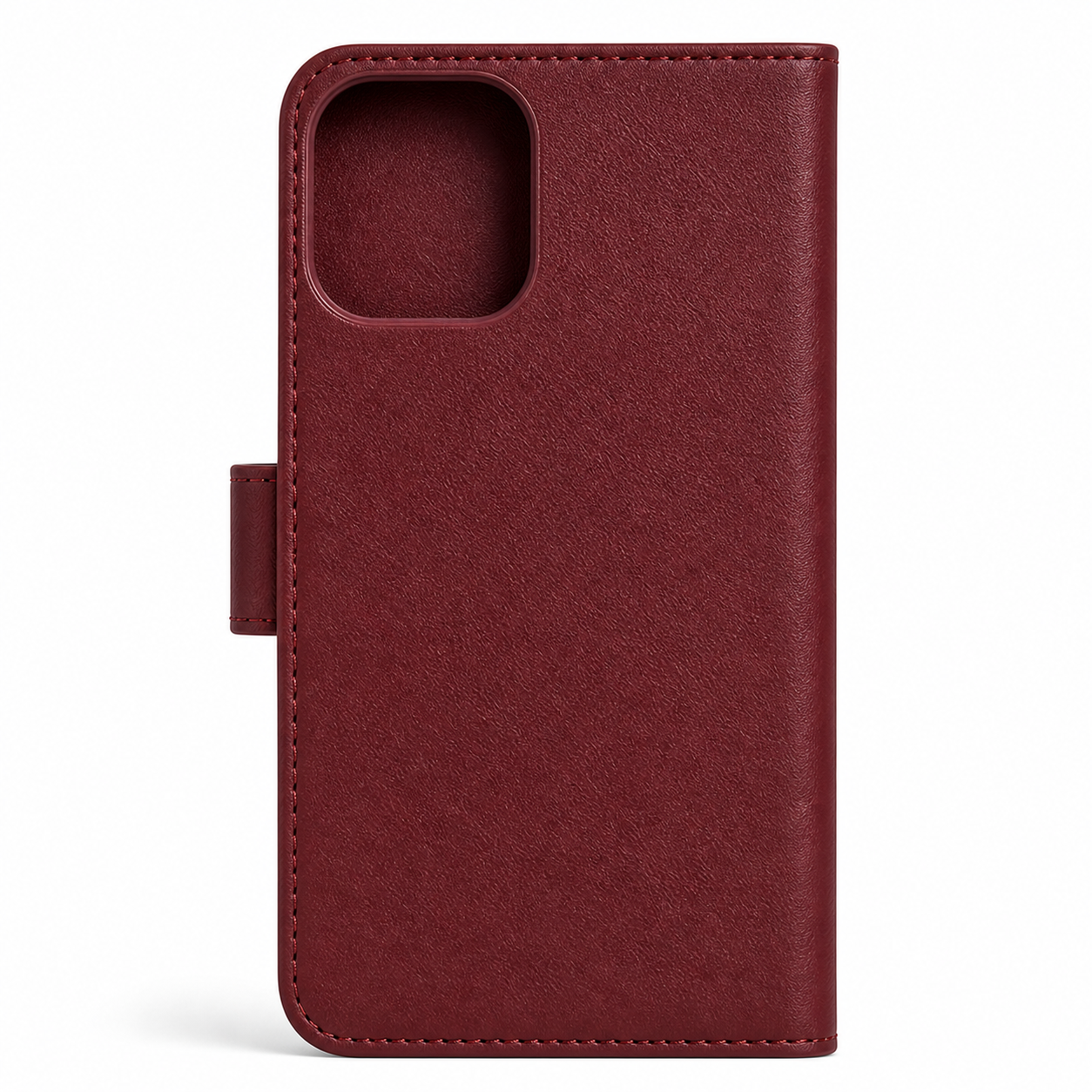 RichBoss Leather Folio Case for iPhone 16 Pro Max - Burgundy