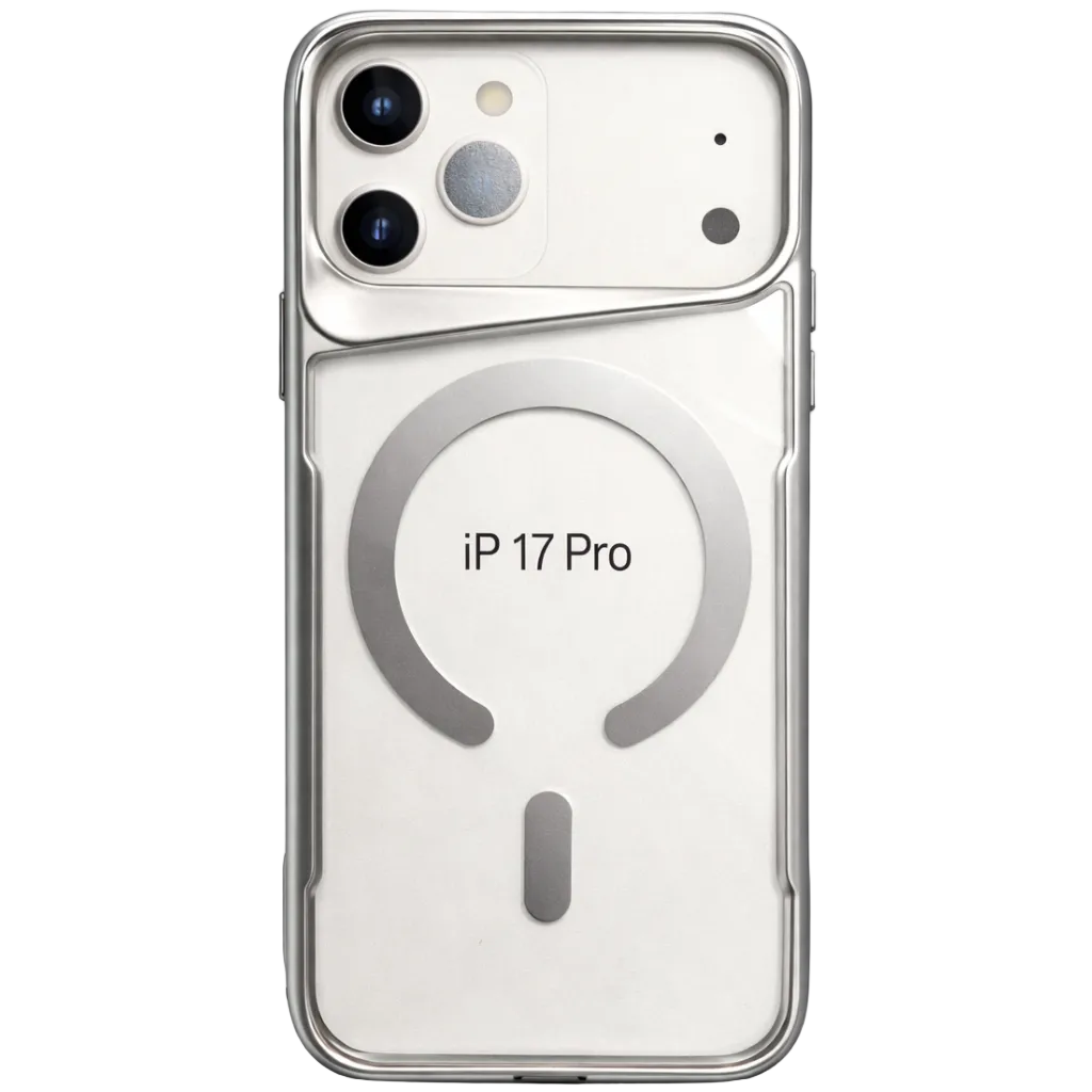 BOS Iphone 17 Pro Case- Silver