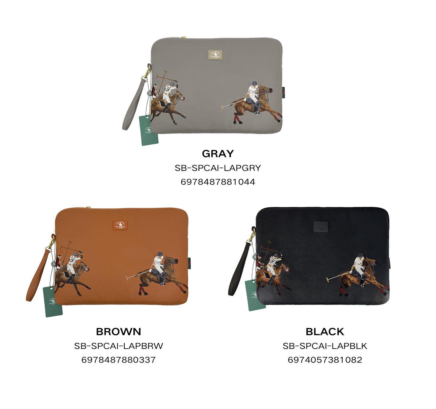 Caine Embroidery Laptop Bag Brown Santa Barbara