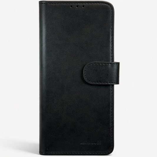 RichBoss Leather Folio Case for iPhone 13/14 - Black