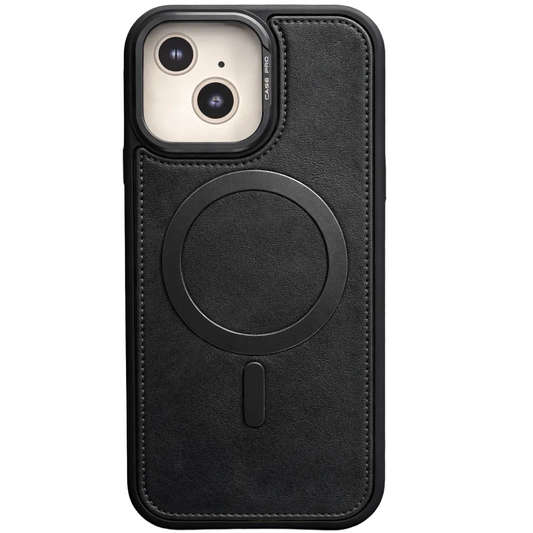 Phantom leather magsafe iphone 15/14/13 black case