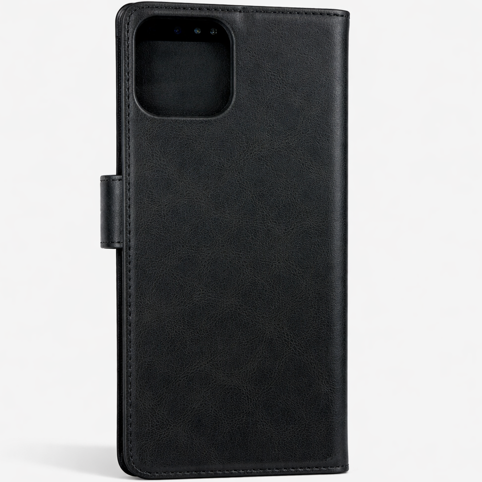 RichBoss Leather Folio Case for iPhone 15 Pro Max - Black