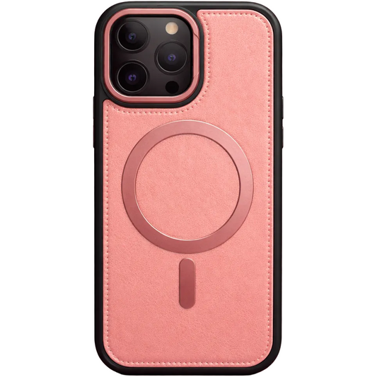 Phantom leather magsafe iphone 15 pro max pink case
