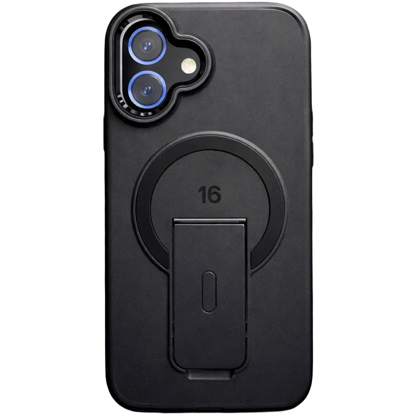 Mag SnapStand Black iPhone 16 Case