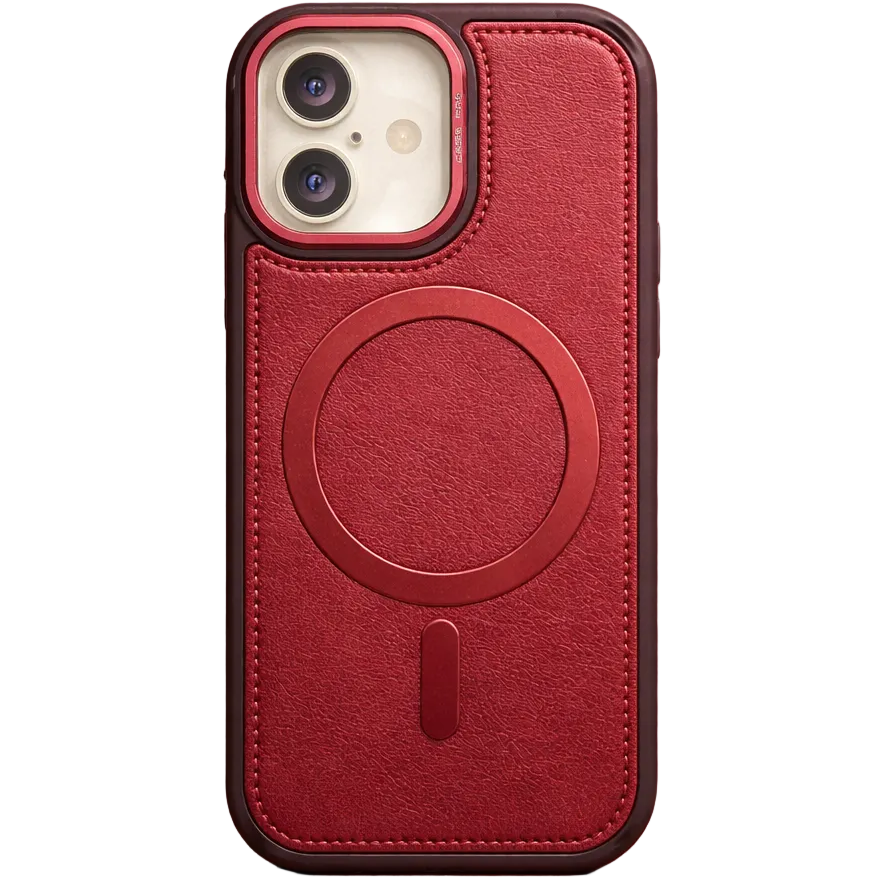 Phantom leather magsafe iphone 16 red case